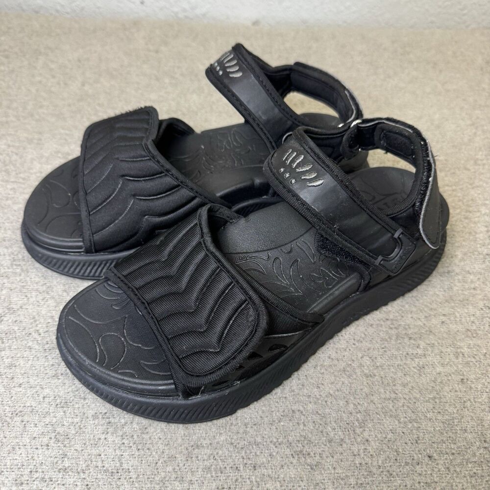 NCAI Sandals Women 7 Black Sport Hiking Adjustable Comfort Straps Outdoor Travel